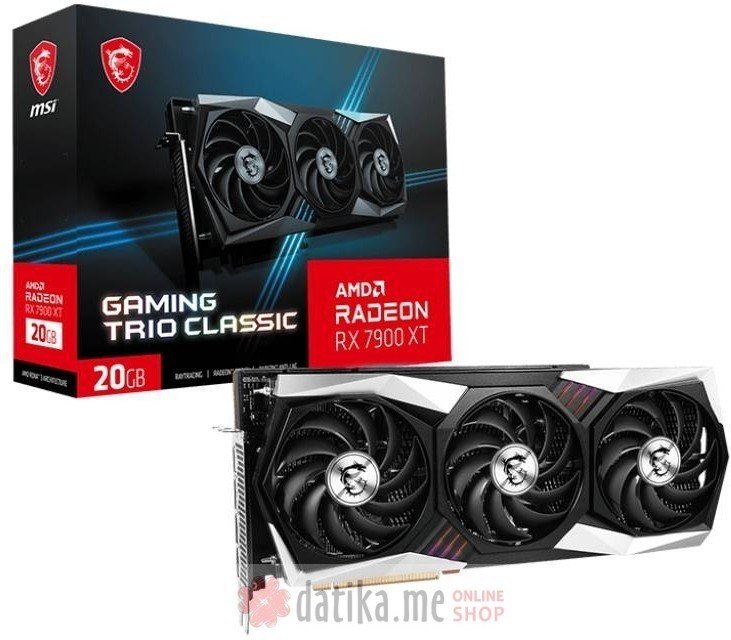 MSI AMD Radeon RX 7900 XT 20GB 320bit, RX 7900 XT GAMING TRIO CLASSIC 20G 