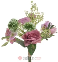 INART CVIJET FABRIC FLOWER BOUQUET FUCHSIA/WHITE H40