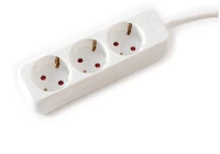 VALUE Power Strip, 3-way, white, 3 m