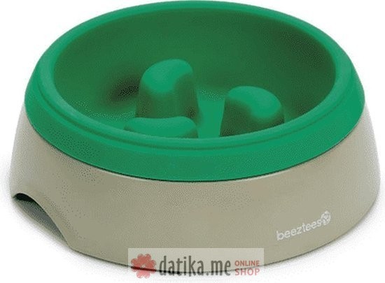 Beeztees POSUDA MELA SLOW GREEN/GREY 17.5CM