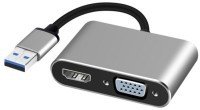  	Fast Asia Adapter-konvertor USB 3.0 na HDMI+VGA 