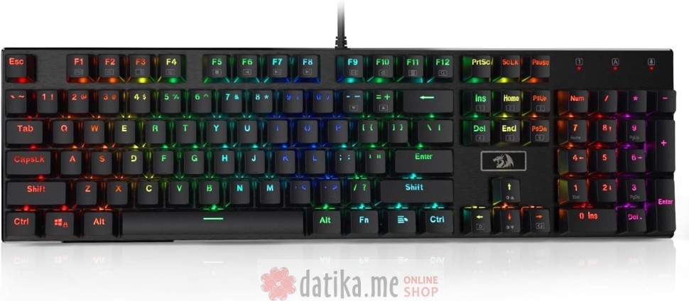 Redragon Tastatura Devarajas K556RGB Mechanical Gaming Keyboard, Brown Switches - Black