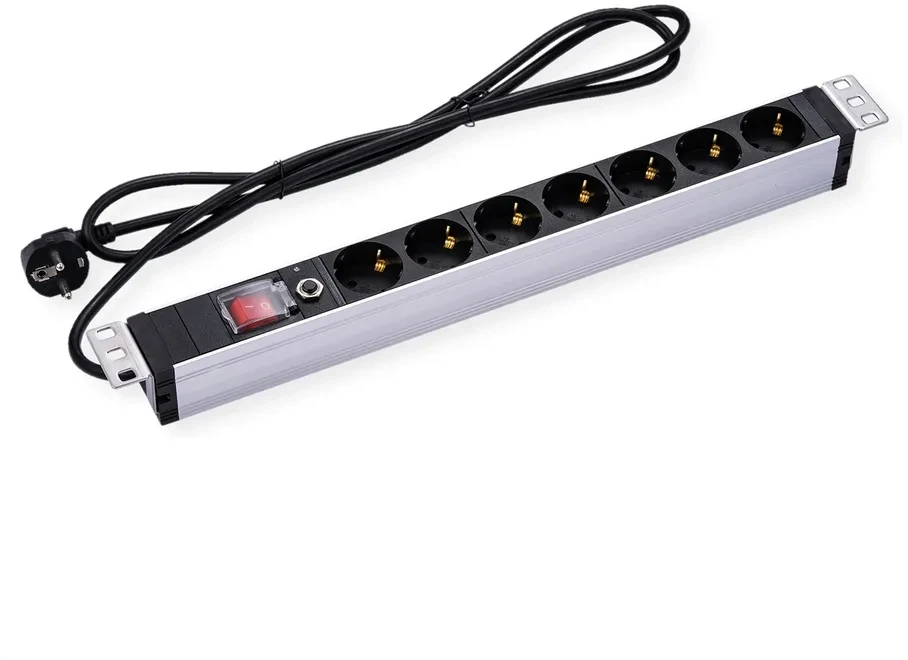 VALUE 19" PDU for Cabinets, 7x, 4000W, CEE 7/7 German Type Plug, 3 m в Черногории