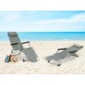MultiGarden Baštenska ležaljka za plažu 2u1, siva 