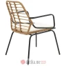 PAKKETO STOLICA Naoki pakoworld armchair metal-black-pe natural в Черногории