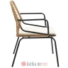 PAKKETO STOLICA Naoki pakoworld armchair metal-black-pe natural в Черногории