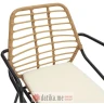 PAKKETO STOLICA Naoki pakoworld armchair metal-black-pe natural в Черногории