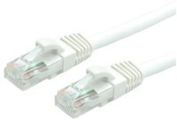 Rotronic Value patch cable, Cat. 6, U/UTP, white, LS0H, 0.5m