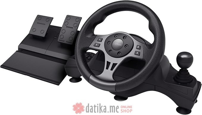 TRUST GXT289 Movi Movi Racing wheel/Black/Wired/2m/Clamps/USB-A