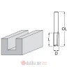 Makita D-47444 Ravno glodalo sa 2 zupca 8x19x51mm  в Черногории