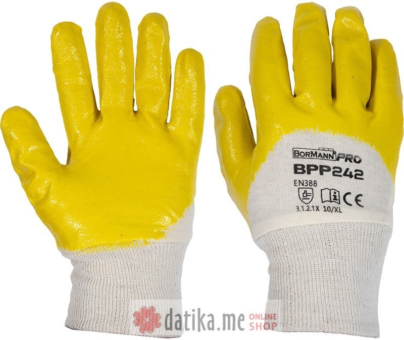 Bormann BPP242 Rukavice radne od pamuka obložene nitrilom Velicina 10 