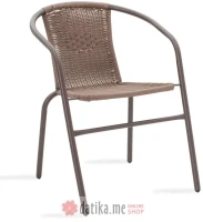PAKKETO STOLICA Obbi garden armchair metal-pe in brown color