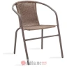 PAKKETO STOLICA Obbi garden armchair metal-pe in brown color