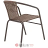 PAKKETO STOLICA Obbi garden armchair metal-pe in brown color