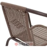 PAKKETO STOLICA Obbi garden armchair metal-pe in brown color