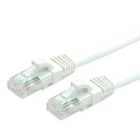 Rotronic Value patch cable, Cat. 6, U/UTP, white, LS0H, 1m
