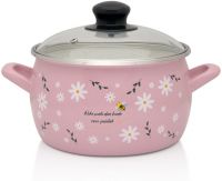 Metalac duboka serpa sa paklopcem PCELICA MAJA ROZE 20cm/4,4lit