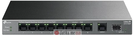 TP-Link LS1210GP 10-Port Gigabit Desktop Switch with 8-Port PoE+