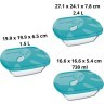 NADIR SET POSUDA ZA PECENJE SA POKLOPCEM 700ml, 1500ml, 2100ml 3/1 в Черногории