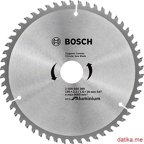 Bosch List kružne testere za aluminijum ECO 190x30x2,2/1,6mm 54z