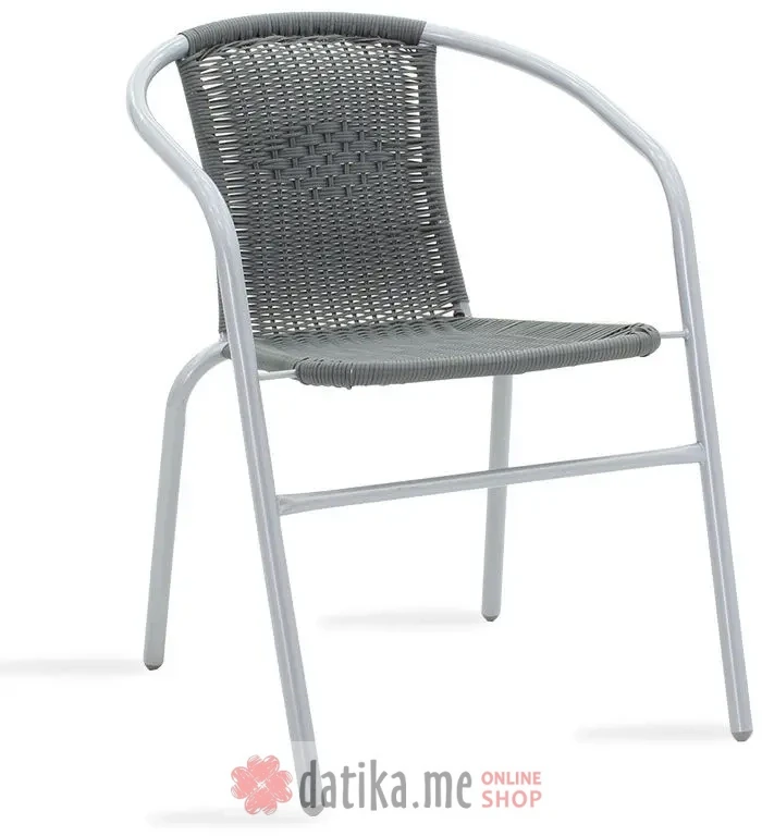 PAKKETO STOLICA Obbi garden armchair metal-pe in grey color
