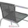 PAKKETO STOLICA Obbi garden armchair metal-pe in grey color
