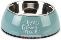 Beeztees POSUDA ZA PSE PLASTIKA/METAL FOOD GLORIOUS BLUE 18CM