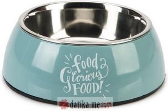 Beeztees POSUDA ZA PSE PLASTIKA/METAL FOOD GLORIOUS BLUE 18CM