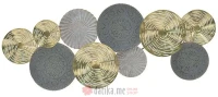 INART ZIDNA DEKORACIJA METAL GOLDEN/GREY 130x6x50cm