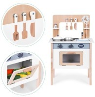 ECOTOYS Dječija kuhinja sa 8 dodataka, rernom, slavinom i sudoperom 