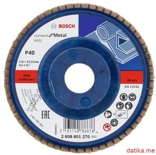 Bosch Brusni lamelni disk za metal 115mm 40G ravni X431