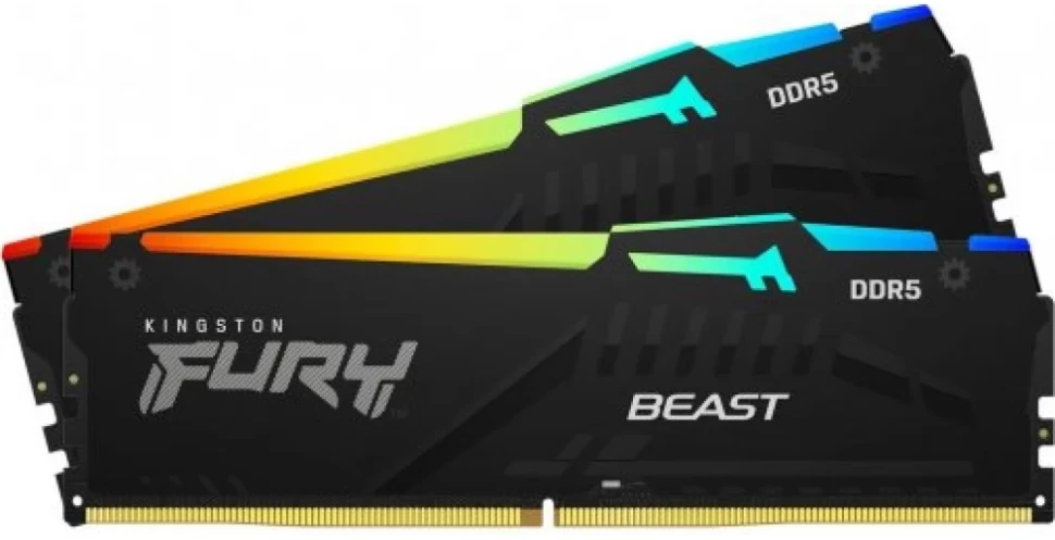 Kingston 32GB DDR5 (2 x 16 GB kit) 6400MT/s FURY Beast Black RGB EXPO, KF564C32BBEAK2-32  