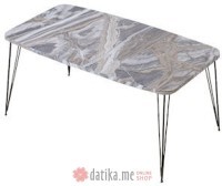 PAKKETO STO Malvo pakoworld imitation white grey marble-black 90x50x40cm