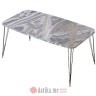 PAKKETO STO Malvo pakoworld imitation white grey marble-black 90x50x40cm