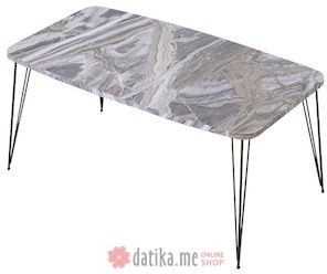 PAKKETO STO Malvo pakoworld imitation white grey marble-black 90x50x40cm
