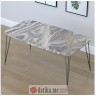 PAKKETO STO Malvo pakoworld imitation white grey marble-black 90x50x40cm