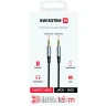 Swissten Audio kabl Textile Jack (male) / Jack (male) 1,5 M Black