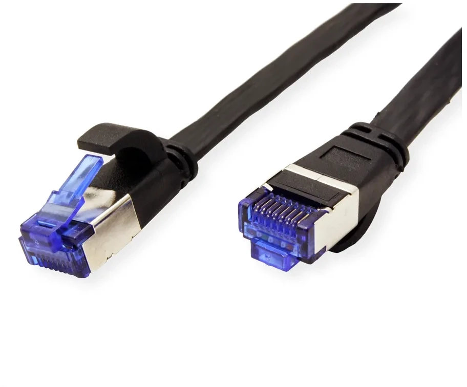 VALUE patch cable Cat.6A (Class EA) FTP, extra flat, black, 5 m в Черногории
