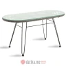 PAKKETO STO Naoki pakoworld table metal black-pe grey-glass 100x45x46cm