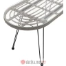 PAKKETO STO Naoki pakoworld table metal black-pe grey-glass 100x45x46cm