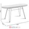 PAKKETO STO Naoki pakoworld table metal black-pe grey-glass 100x45x46cm