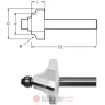 Makita D-48555 Okrugli rezač sa profilom 38.1X19X60MM